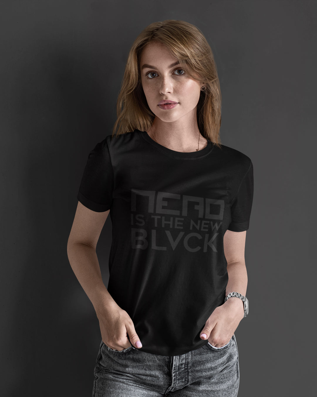 NERO IS THE NEW BLVCK - Women's Relaxed Black T-Shirt