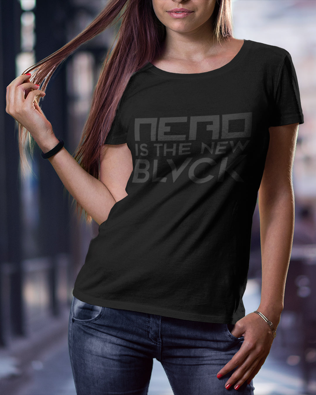 NERO IS THE NEW BLVCK - Women's Relaxed Black T-Shirt – NERO STREET STYLE