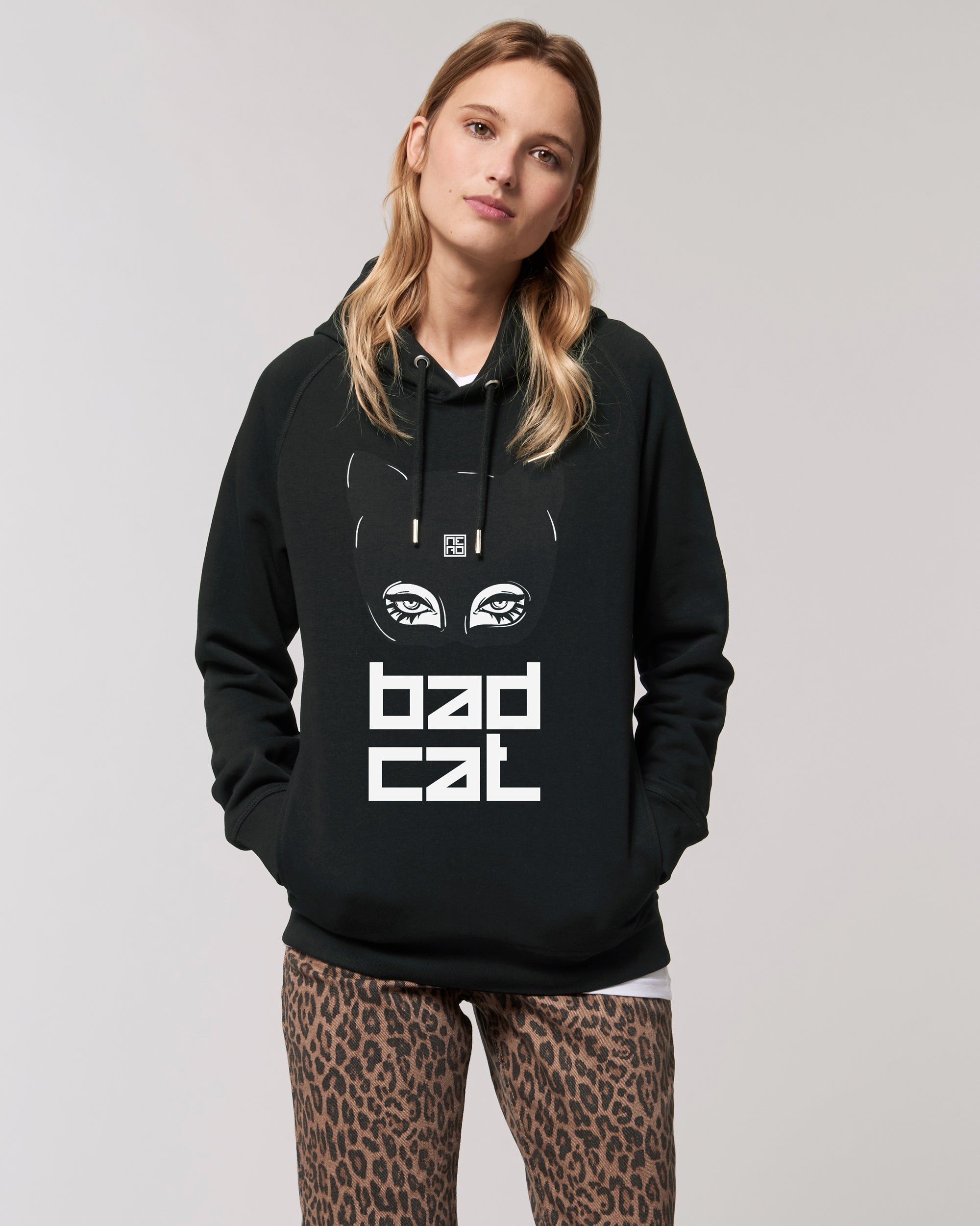 Bad Cat woman - Unisex side-pocket Premium hoodie for Women