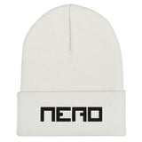 All Black Wide Logo Beanie - NERO HATS Collection