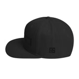 All Black Wide Logo Snapback - NERO HATS Collection