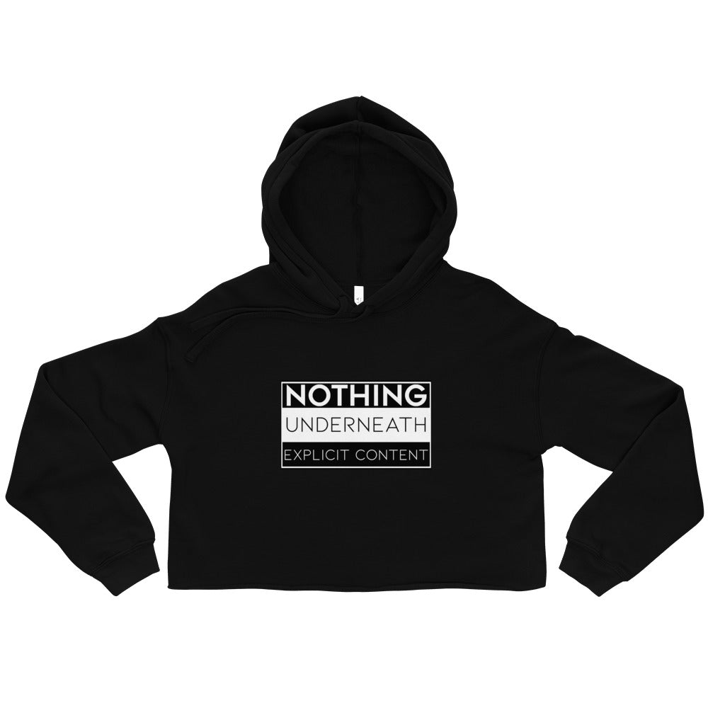 UNDERNEATH EXPLICIT Women's Crop hoodie - NOTHING UNDERNEATH COLLECTION