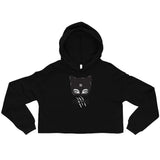 BLACK CAT EYES Crop Hoodie - CAT WOMAN COLLECTION